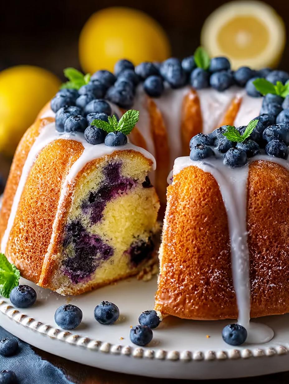 Irresistible Lemon Blueberry Bundt Cake Recipe - Lemon Blueberry Bundt Cake - additional detail