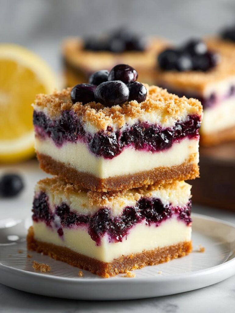 Lemon Blueberry Cheesecake Bars