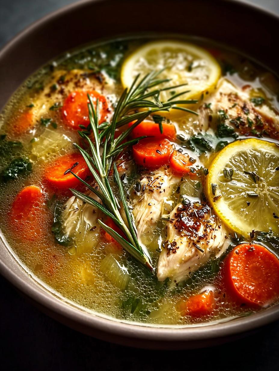 Revitalize Dinner with Zesty Lemon Rosemary Chicken Soup - Lemon Rosemary Chicken Soup - main visual representation