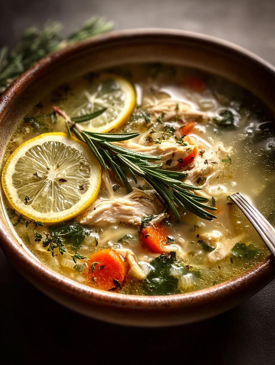 Revitalize Dinner with Zesty Lemon Rosemary Chicken Soup - Lemon Rosemary Chicken Soup - additional detail
