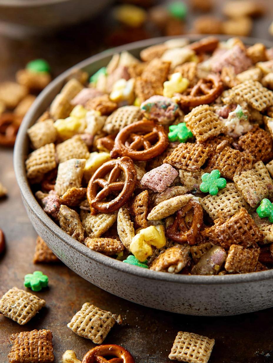 Leprechaun Bait Chex Mix: 5 Sweet Treats for St. Patrick's Day 5 Leprechaun Bait Chex Mix: 5 Sweet Treats for St. Patrick's Day - Leprechaun Bait Chex Mix - main visual representation