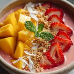 Mango Strawberry Smoothie Bowl