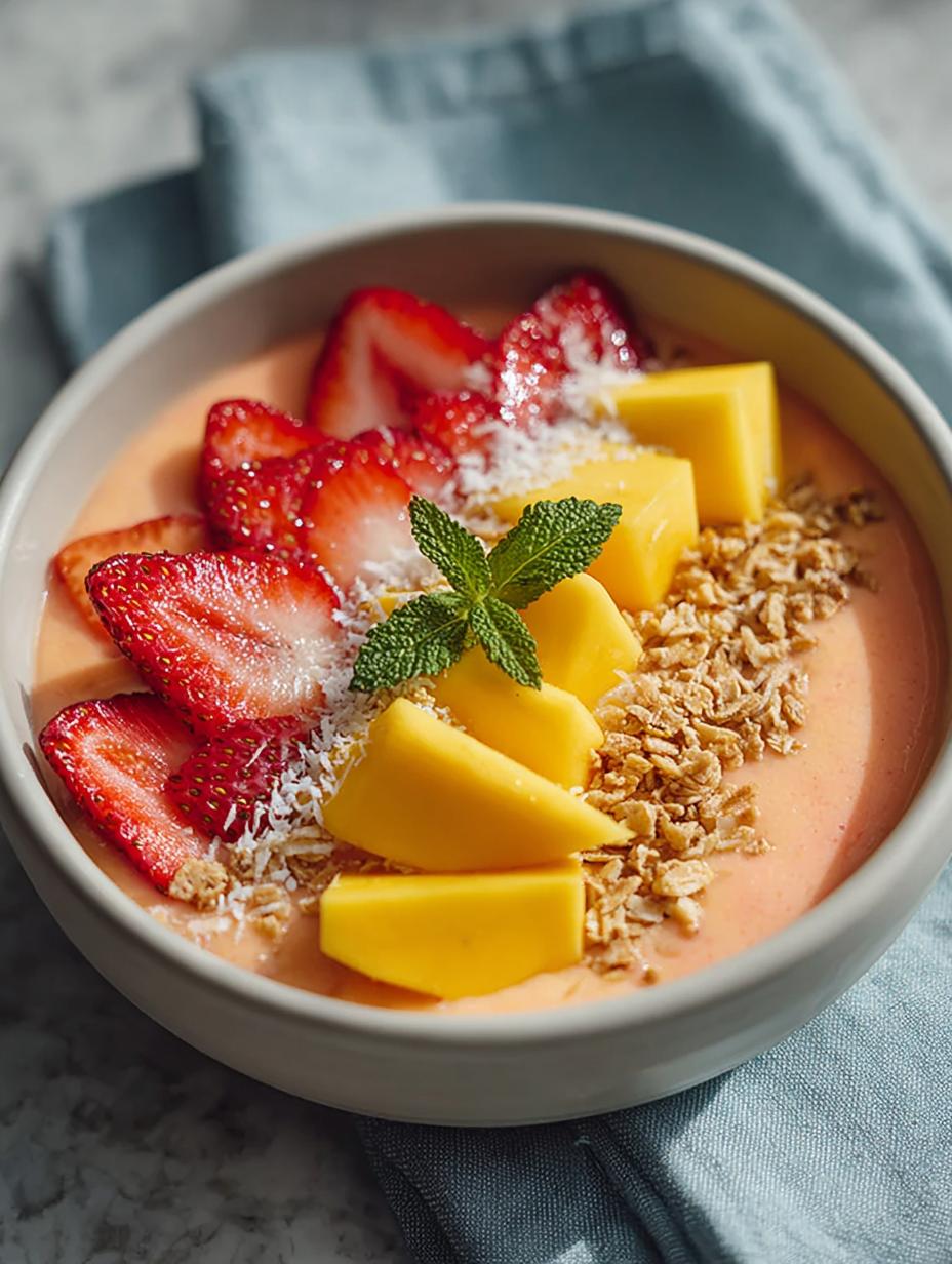 Mango Strawberry Smoothie Bowl: 7 Delicious Variations - Mango Strawberry Smoothie Bowl - additional detail