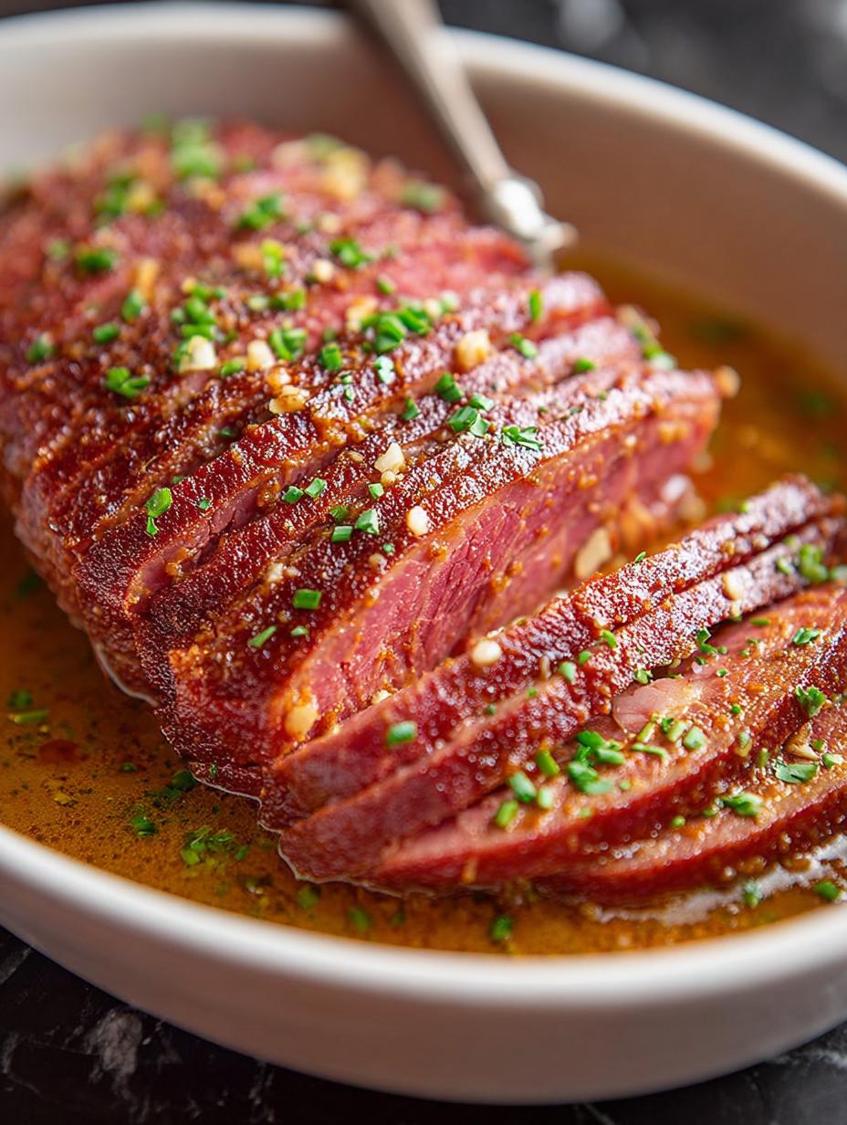 Delicious Maple Mustard Corned Beef in 7 Hours - Maple Mustard Corned Beef - main visual representation