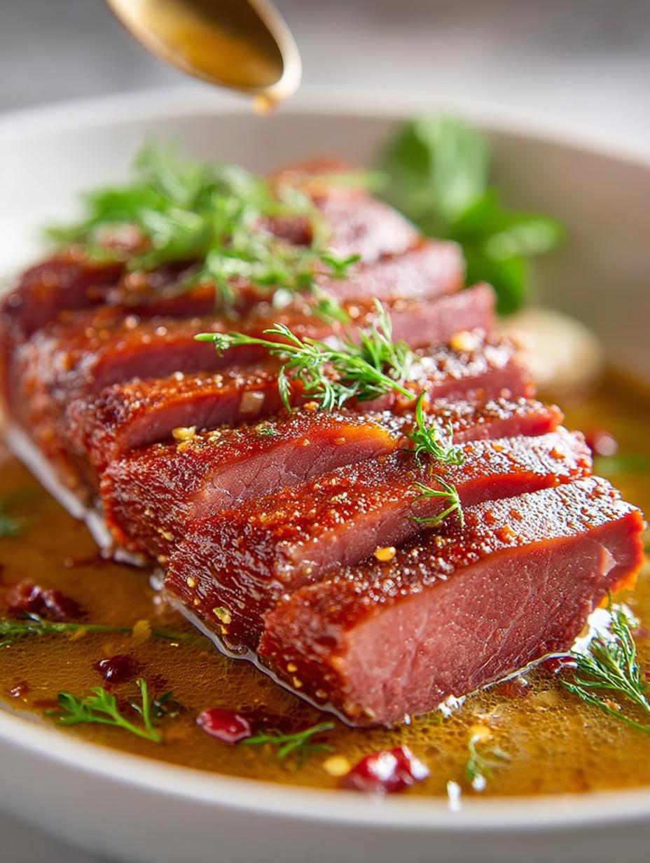 Delicious Maple Mustard Corned Beef in 7 Hours - Maple Mustard Corned Beef - additional detail