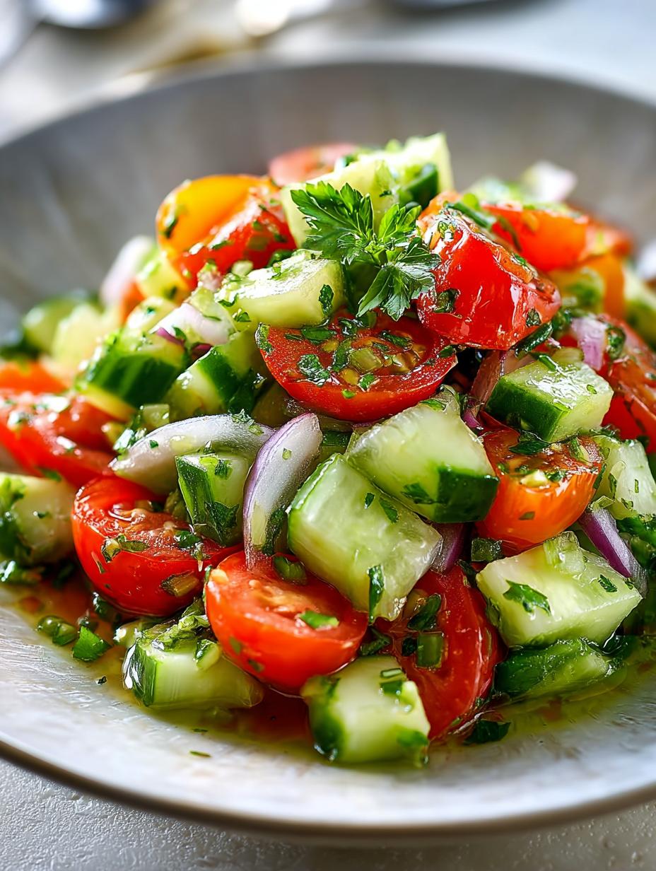 Delicious Mediterranean Salad with Cucumber Recipe - Mediterranean Salad with Cucumber - additional detail