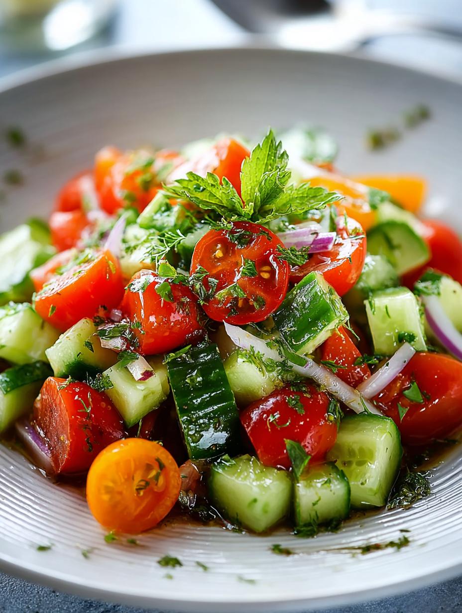 Mediterranean Salad with Cucumber