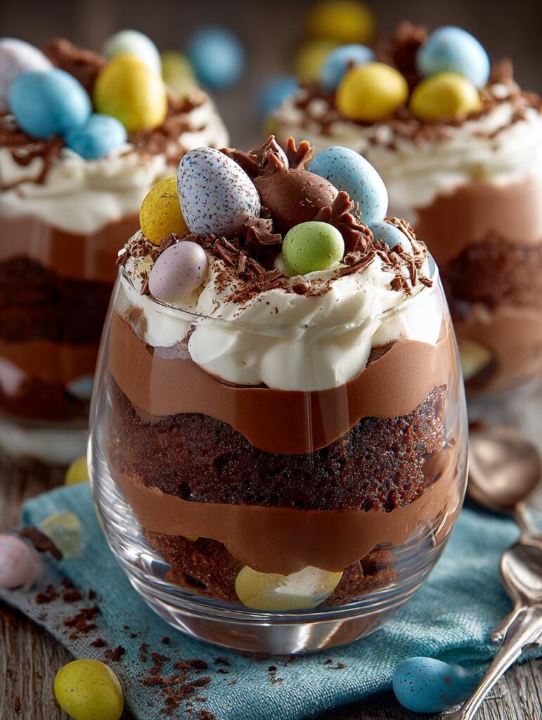 Mini Chocolate Easter Trifles