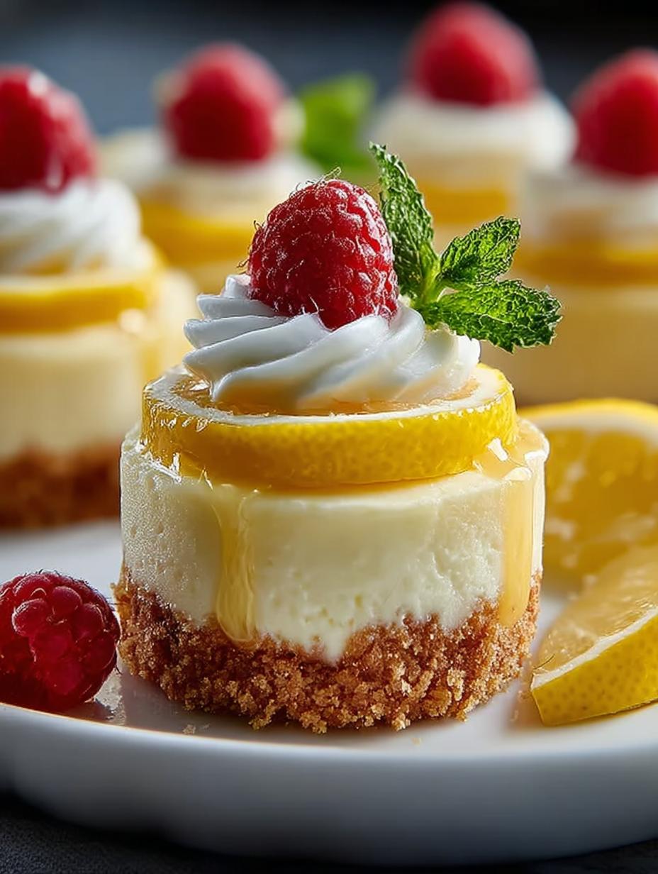 Mini Lemon Cheesecakes