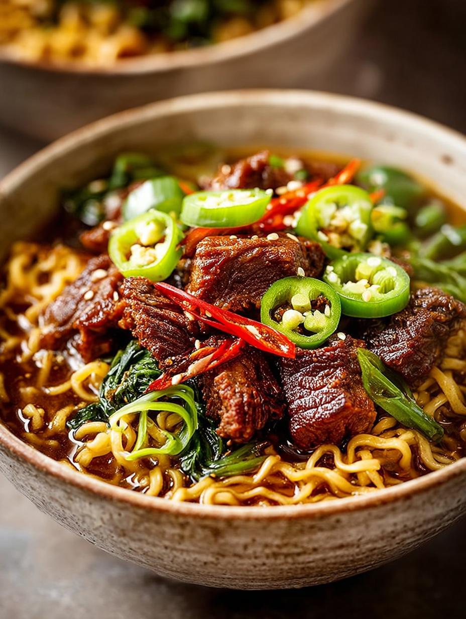 Mongolian Beef Ramen: 7 Irresistible Flavors to Savor - Mongolian Beef Ramen - main visual representation