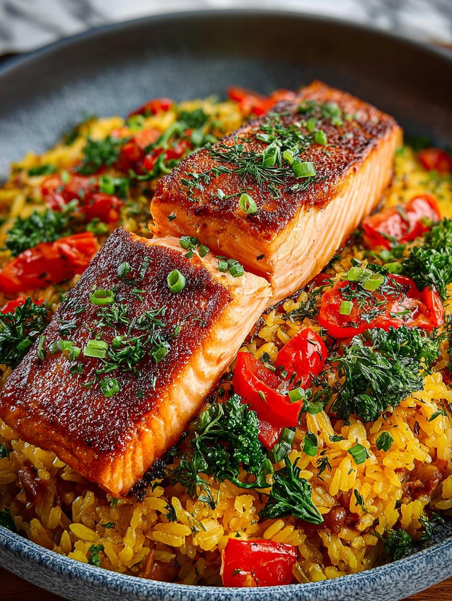 One Pot Salmon Rice: A Flavorful Family Dinner Delight - One Pot Salmon Rice - main visual representation