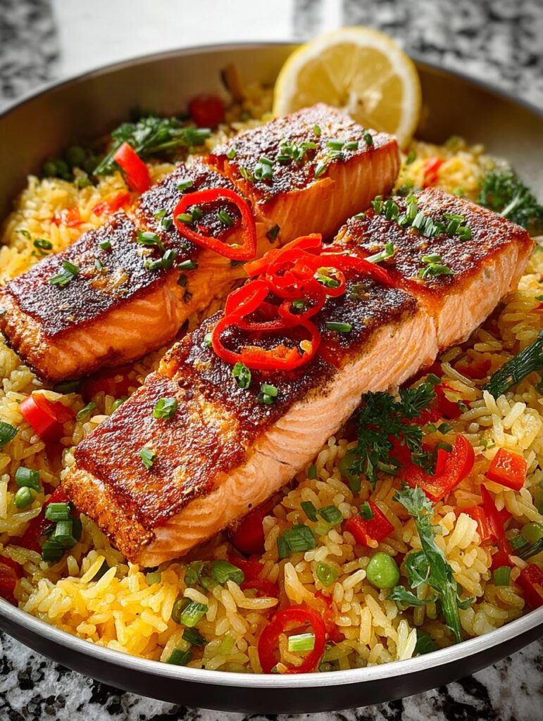One Pot Salmon Rice