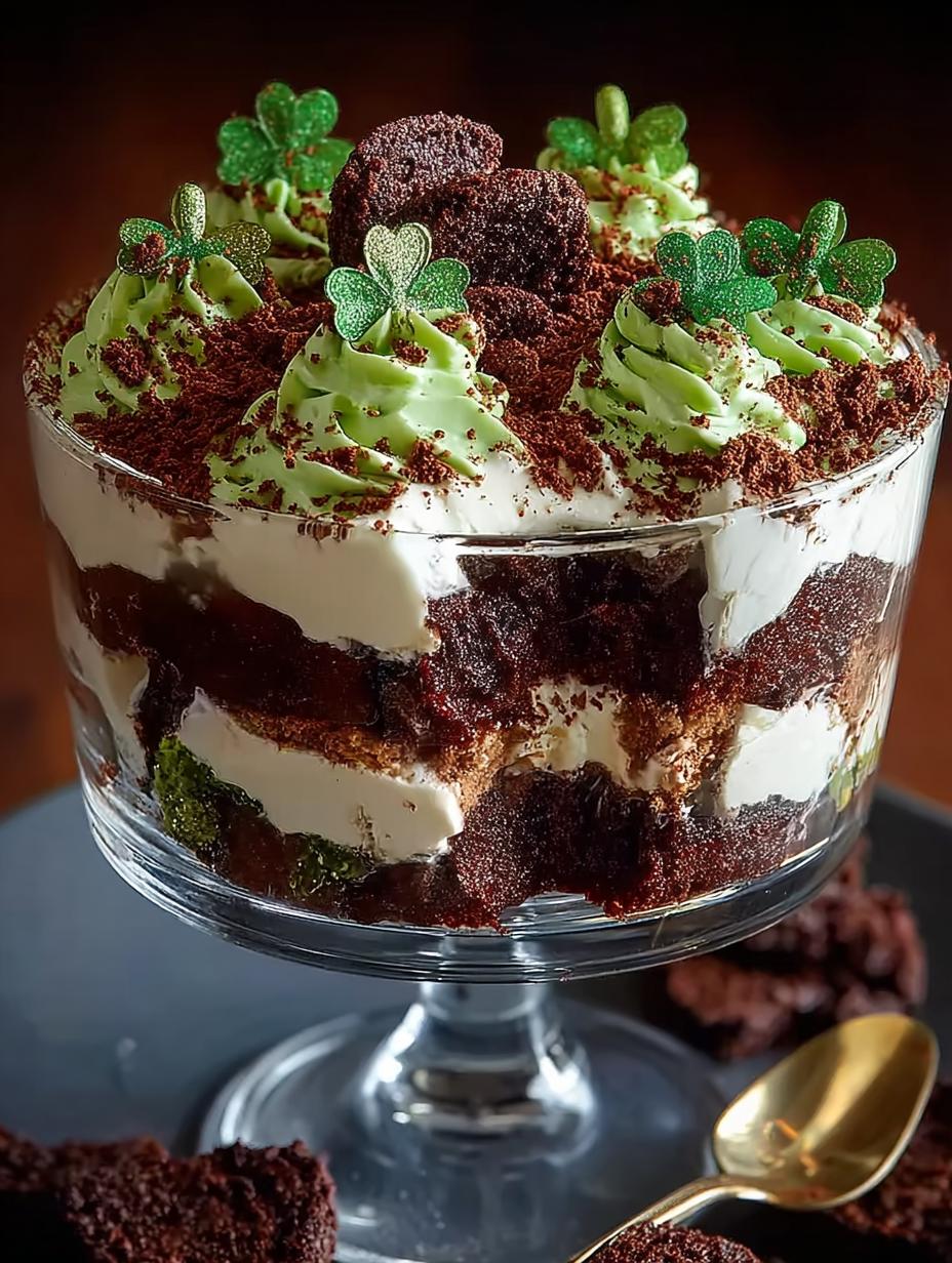 Festive Patricks Day Brownie Trifle: 8 Irresistible Layers 5 Festive Patricks Day Brownie Trifle: 8 Irresistible Layers - Patricks Day Brownie Trifle - main visual representation