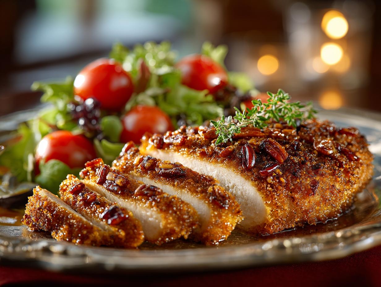 Pecan Crusted Chicken with Honey Mustard Sauce Delight 5 Pecan Crusted Chicken with Honey Mustard Sauce Delight - Pecan Crusted Chicken with - main visual representation