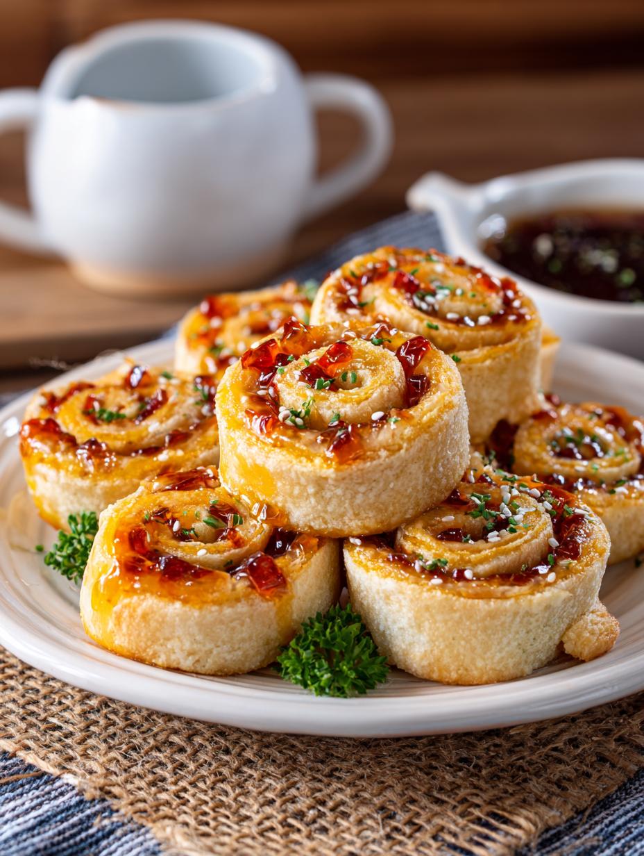 Pepper Jelly Pinwheels with Cream Cheese and Bacon Bliss - Pepper Jelly Pinwheels with - main visual representation