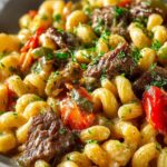 Philly Cheesesteak Pasta