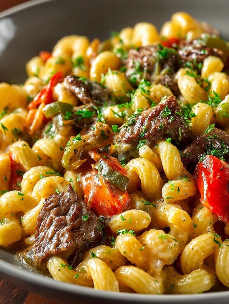 Philly Cheesesteak Pasta