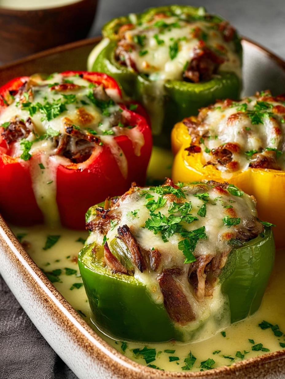 Philly Cheesesteak Stuffed Peppers