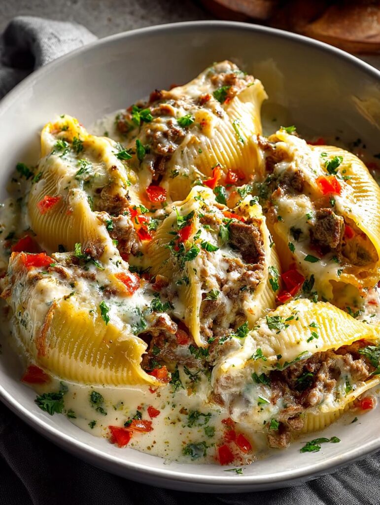 Philly Cheesesteak Stuffed Shells