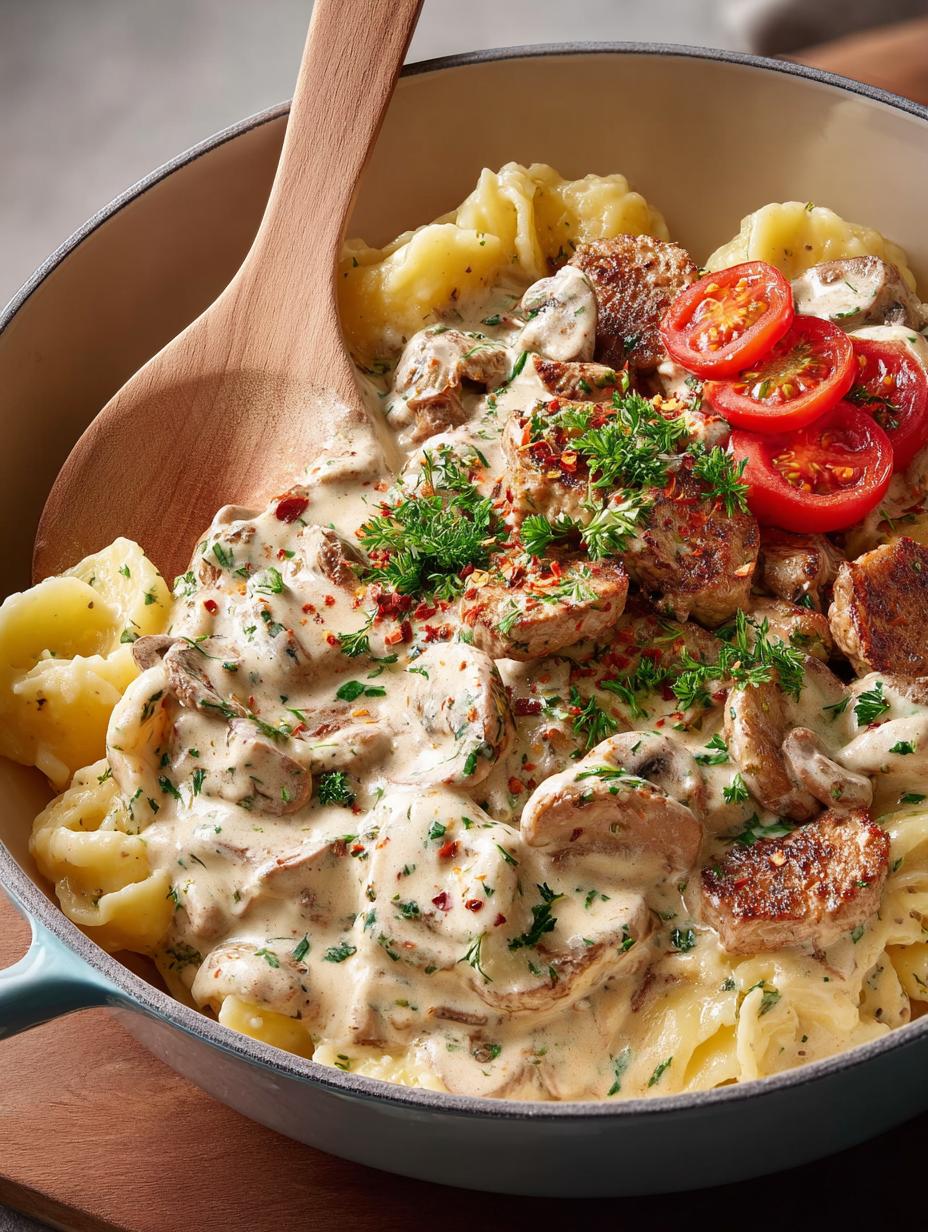 Delicious Potato Stroganoff: A Comforting Classic - Potato Stroganoff - additional detail