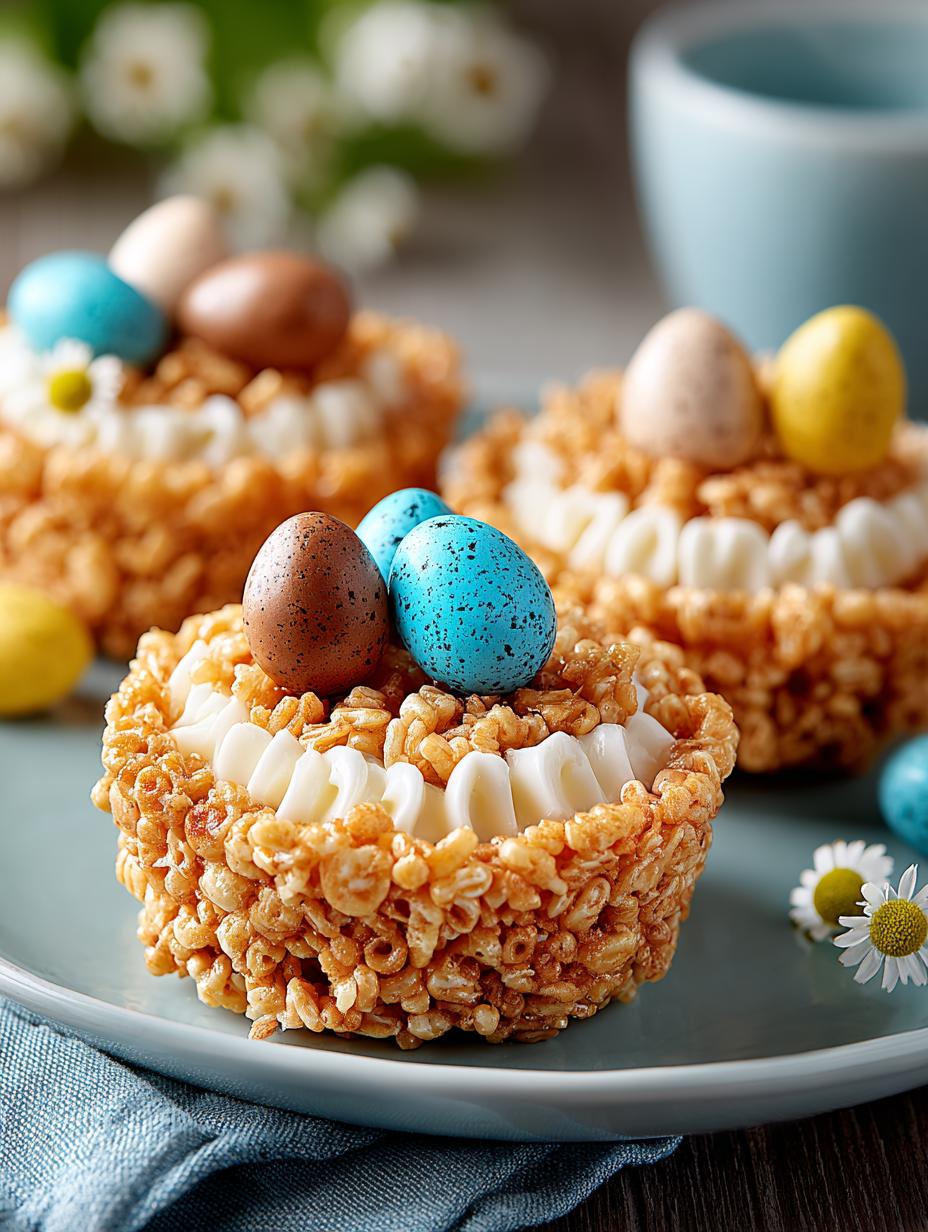 Rice Krispie Easter Nests