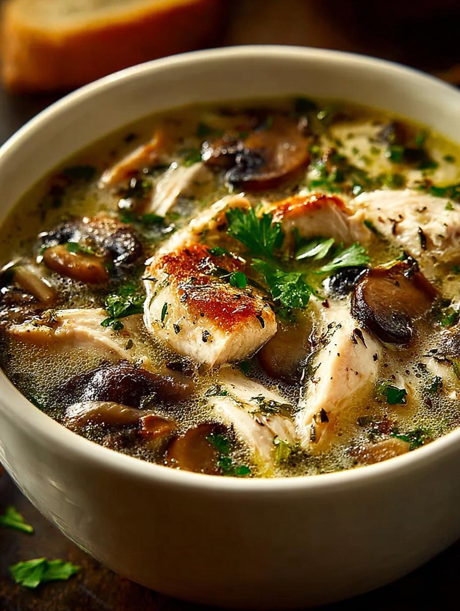 Rotisserie Chicken Mushroom Soup
