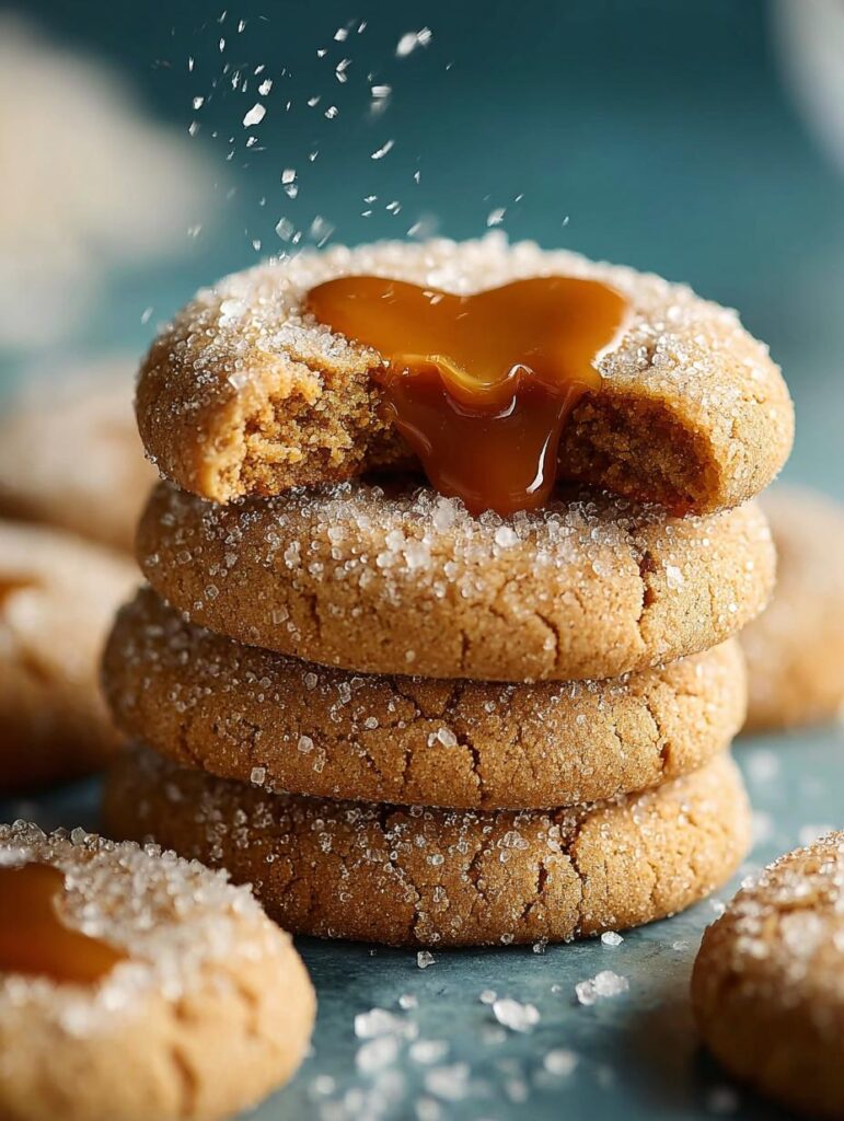 Salted Caramel Snickerdoodle Cookies