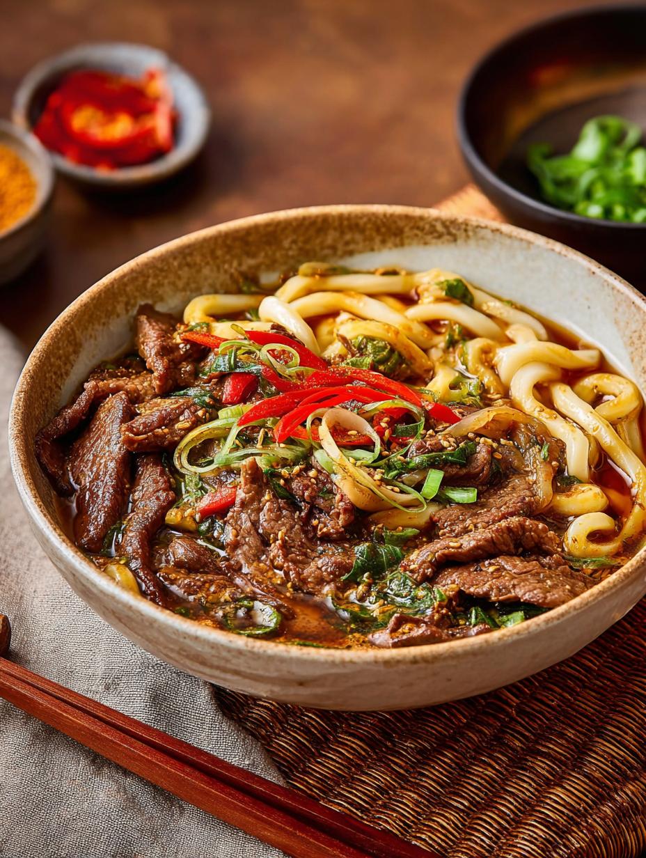 15-Minute Saucy Beef Udon Noodles for Quick Comfort - Saucy Beef Udon Noodles - additional detail