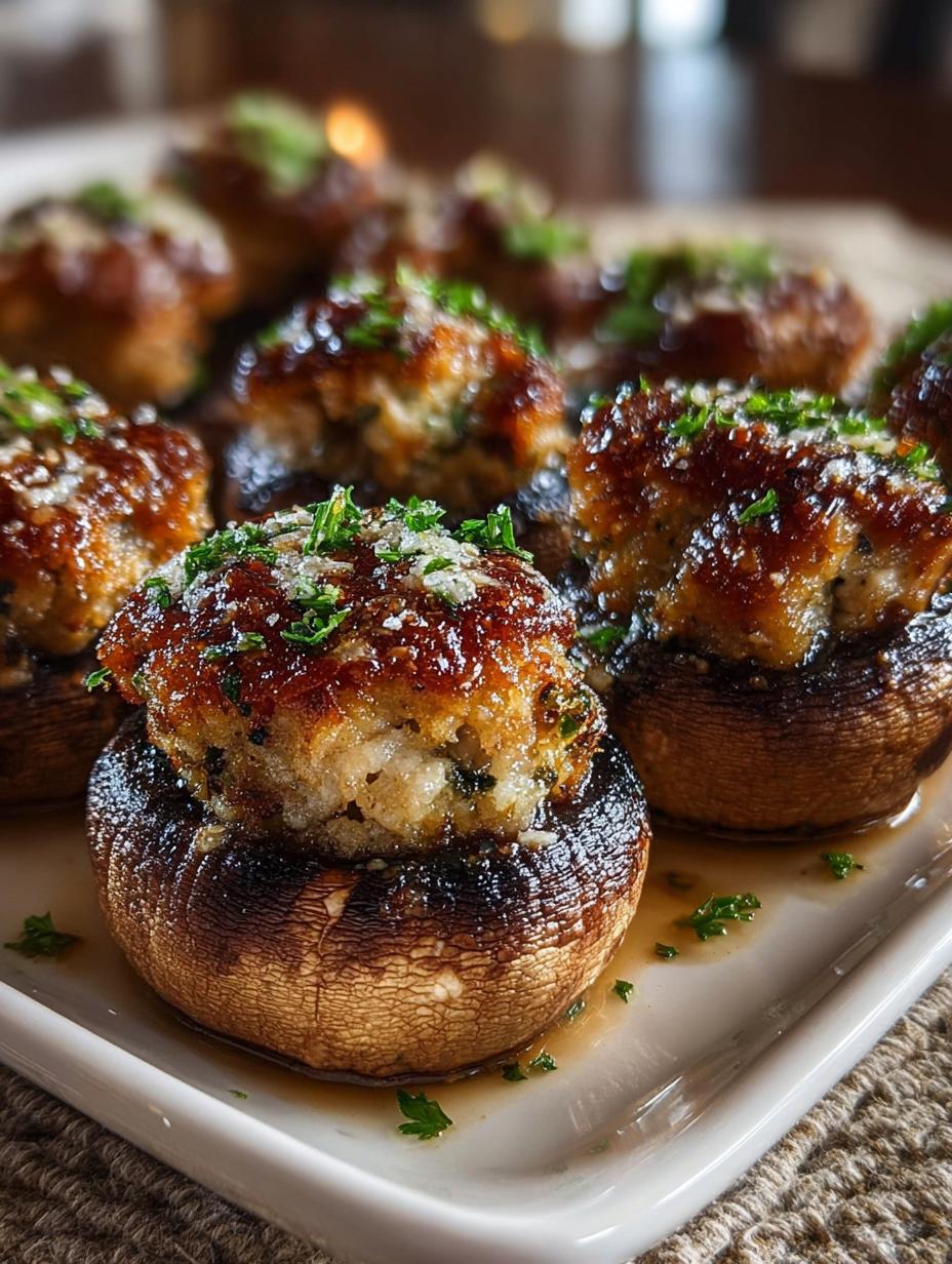 Sausage Stuffed Mushrooms