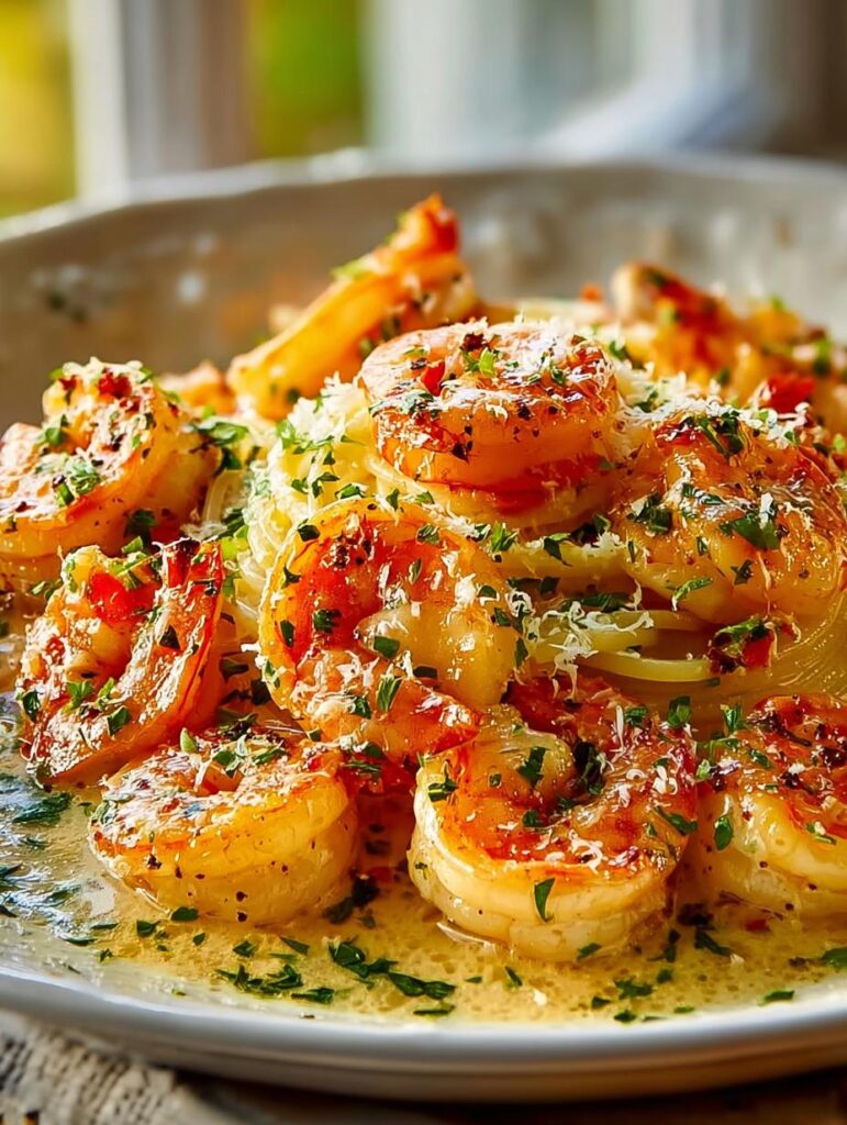 Shrimp Scampi Garlic Cream