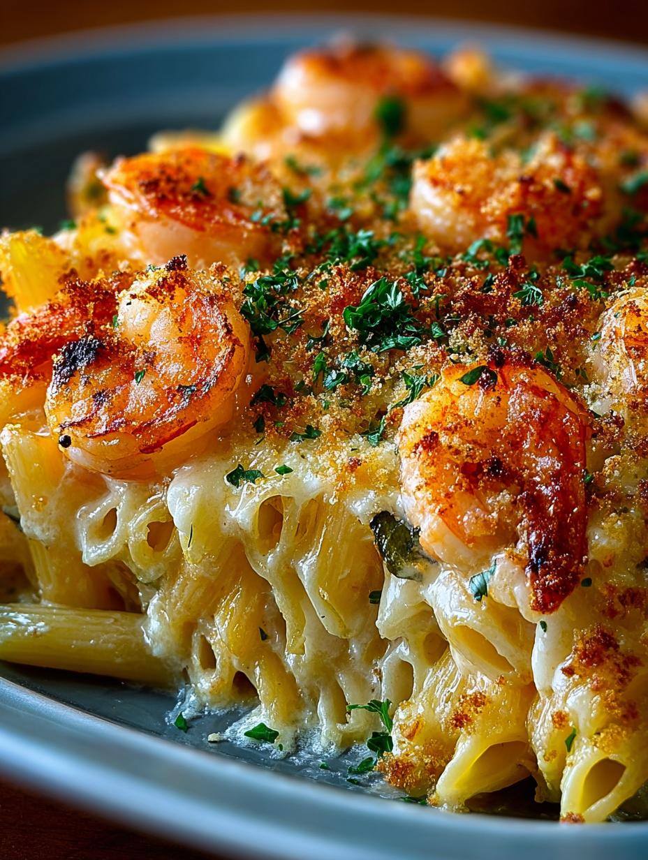 Shrimp Scampi Pasta Bake