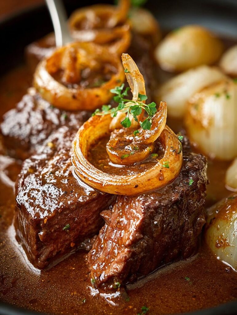 Slow Cooker Steak Onion