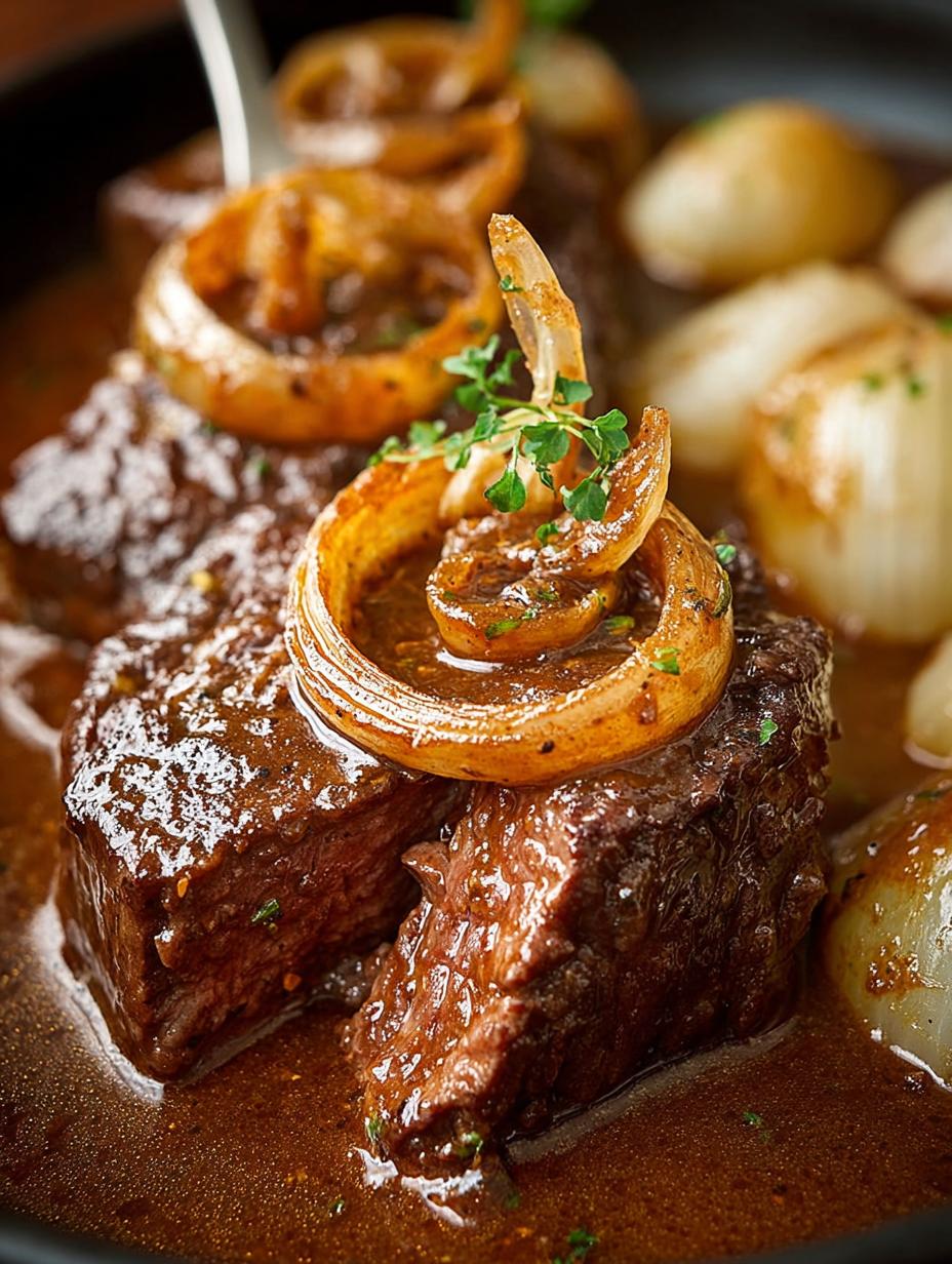 Slow Cooker Steak Onion