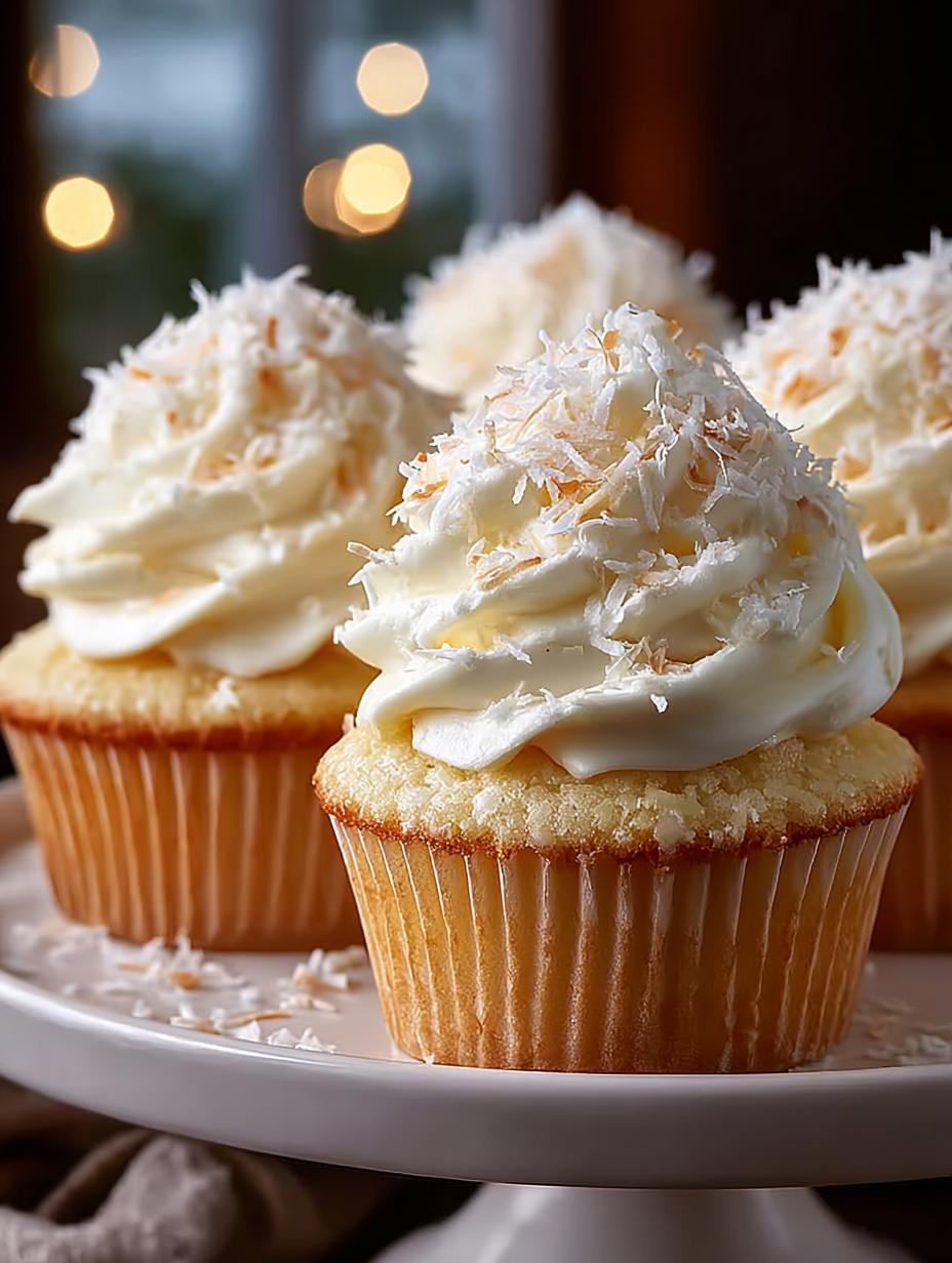 Delicious Snowy Coconut Dream Cupcakes for Winter Bliss - Snowy Coconut Dream Cupcakes - additional detail