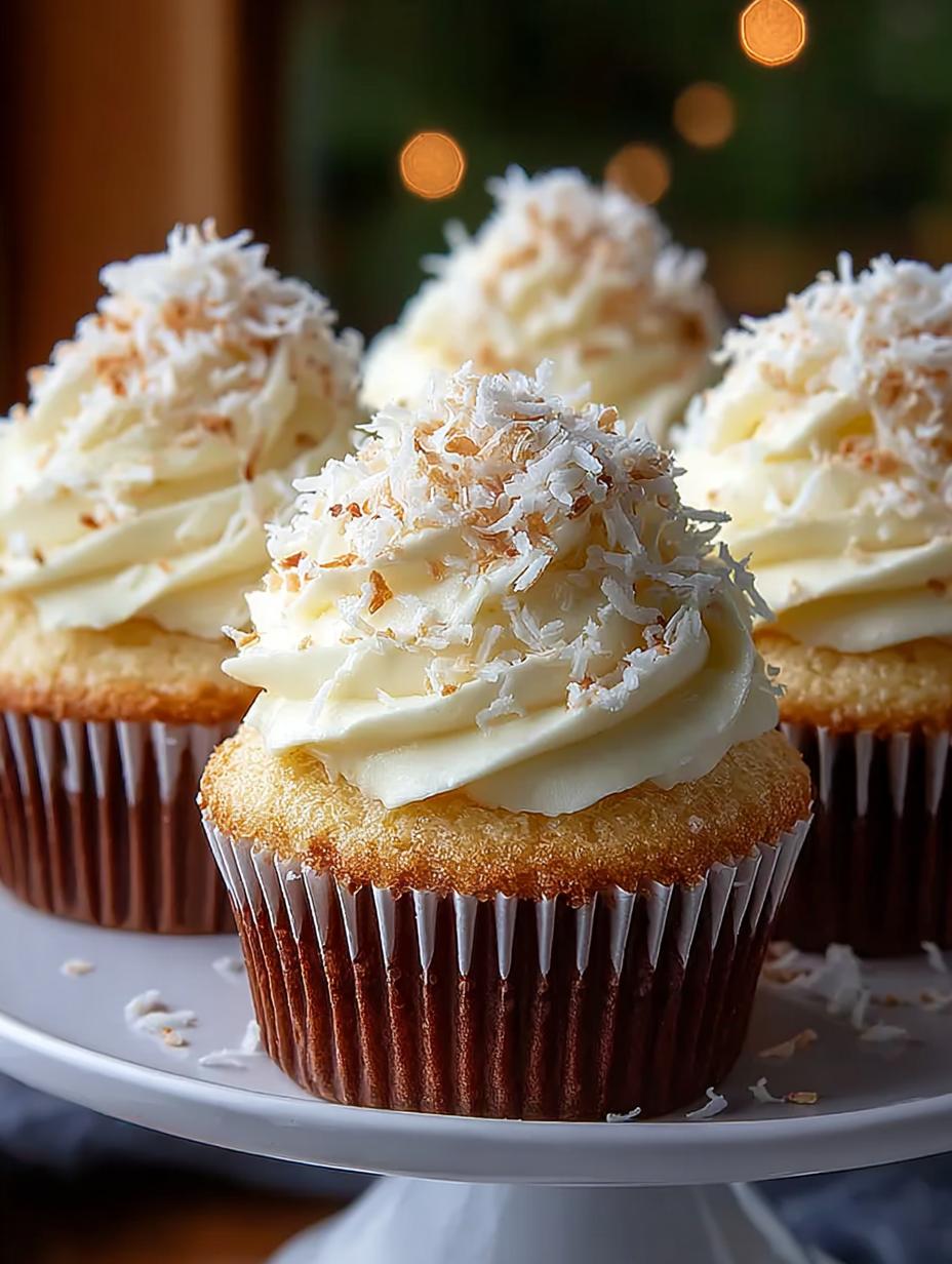 Snowy Coconut Dream Cupcakes