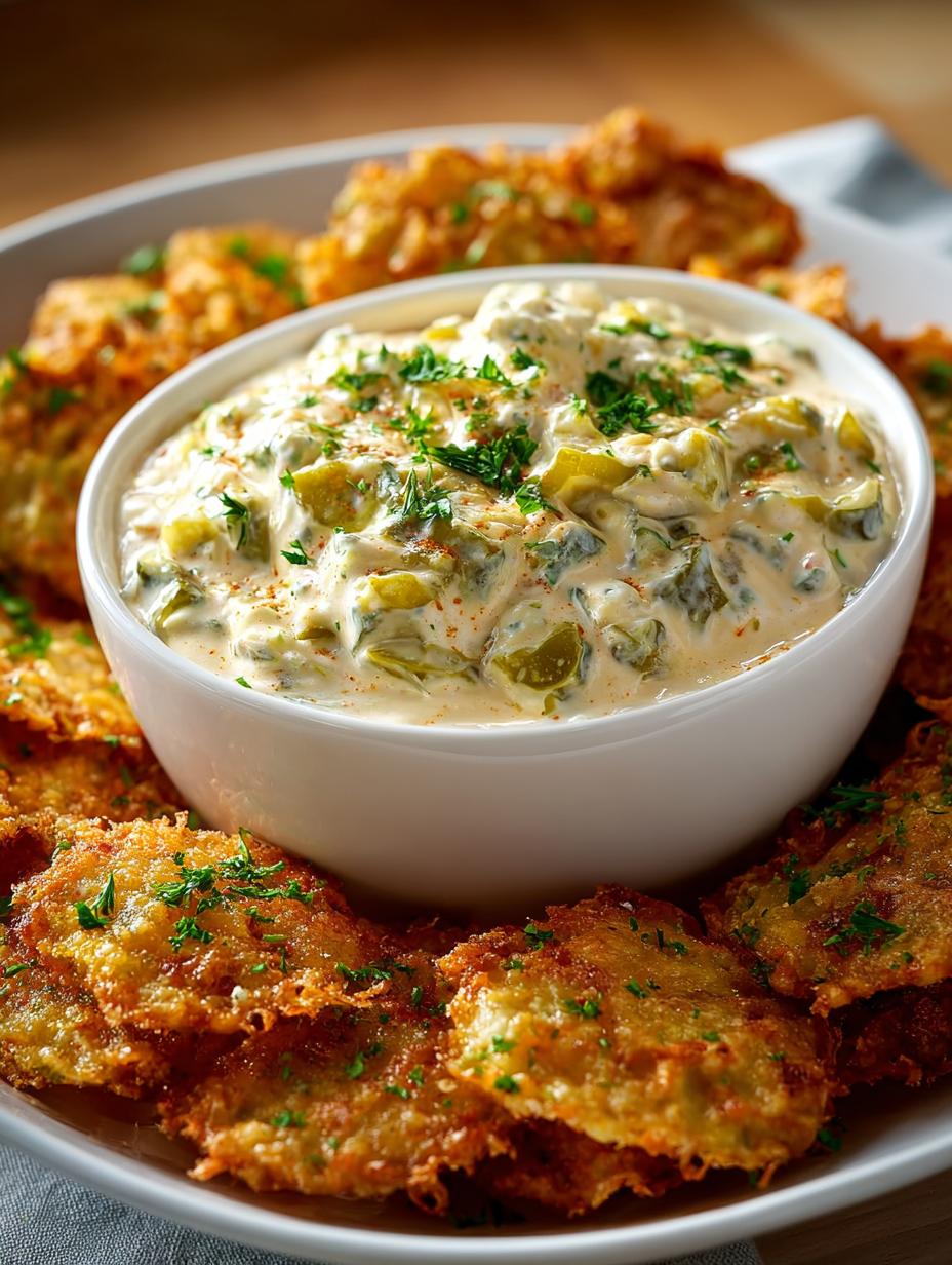 Irresistible Spicy Fried Pickle Dip with Jalapeños - Spicy Fried Pickle Dip - main visual representation