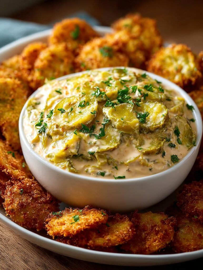 Spicy Fried Pickle Dip