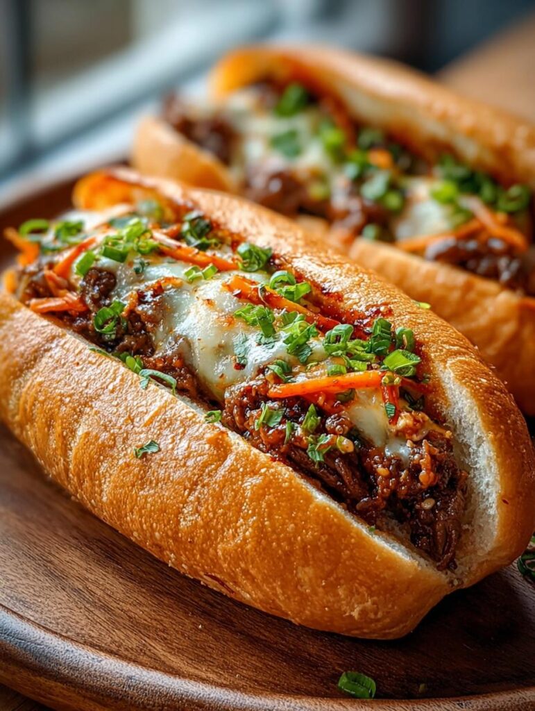 Spicy Kimchi Bulgogi Cheesesteak