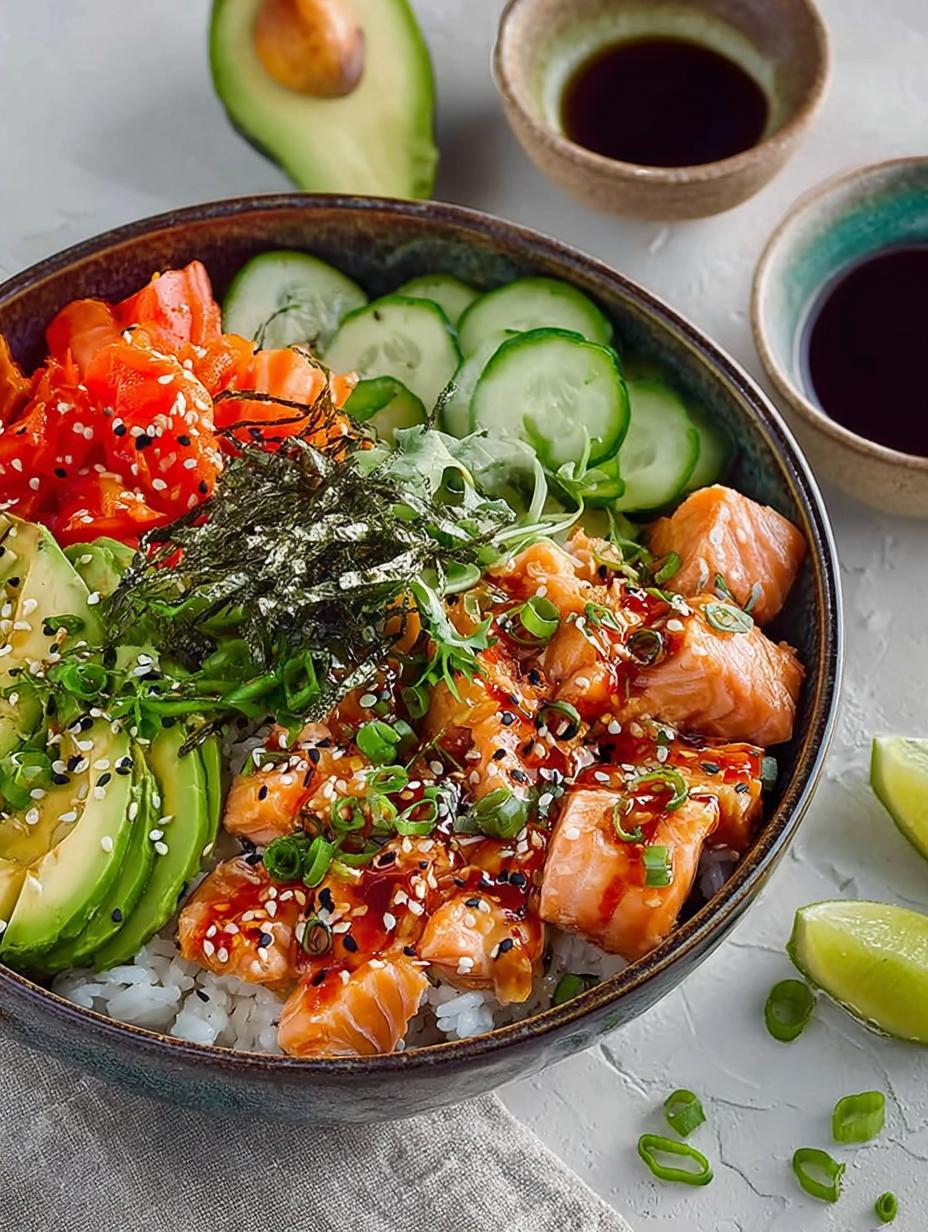 Delicious Spicy Salmon Bowls with Coconut Rice for a Flavorful Dinner - additional detail