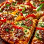 Spicy Sausage Pepper Pizza