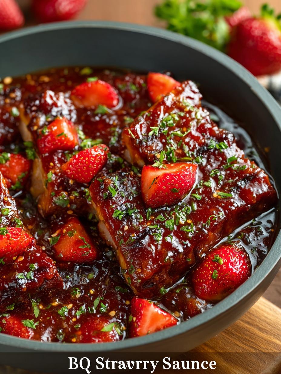 Delicious Spicy Strawberry BBQ Sauce for Grilling - Spicy Strawberry Bbq Sauce - main visual representation