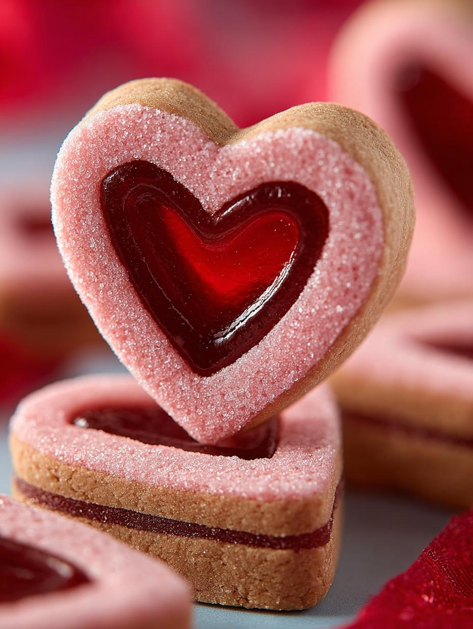 Stained Glass Valentine Cookies