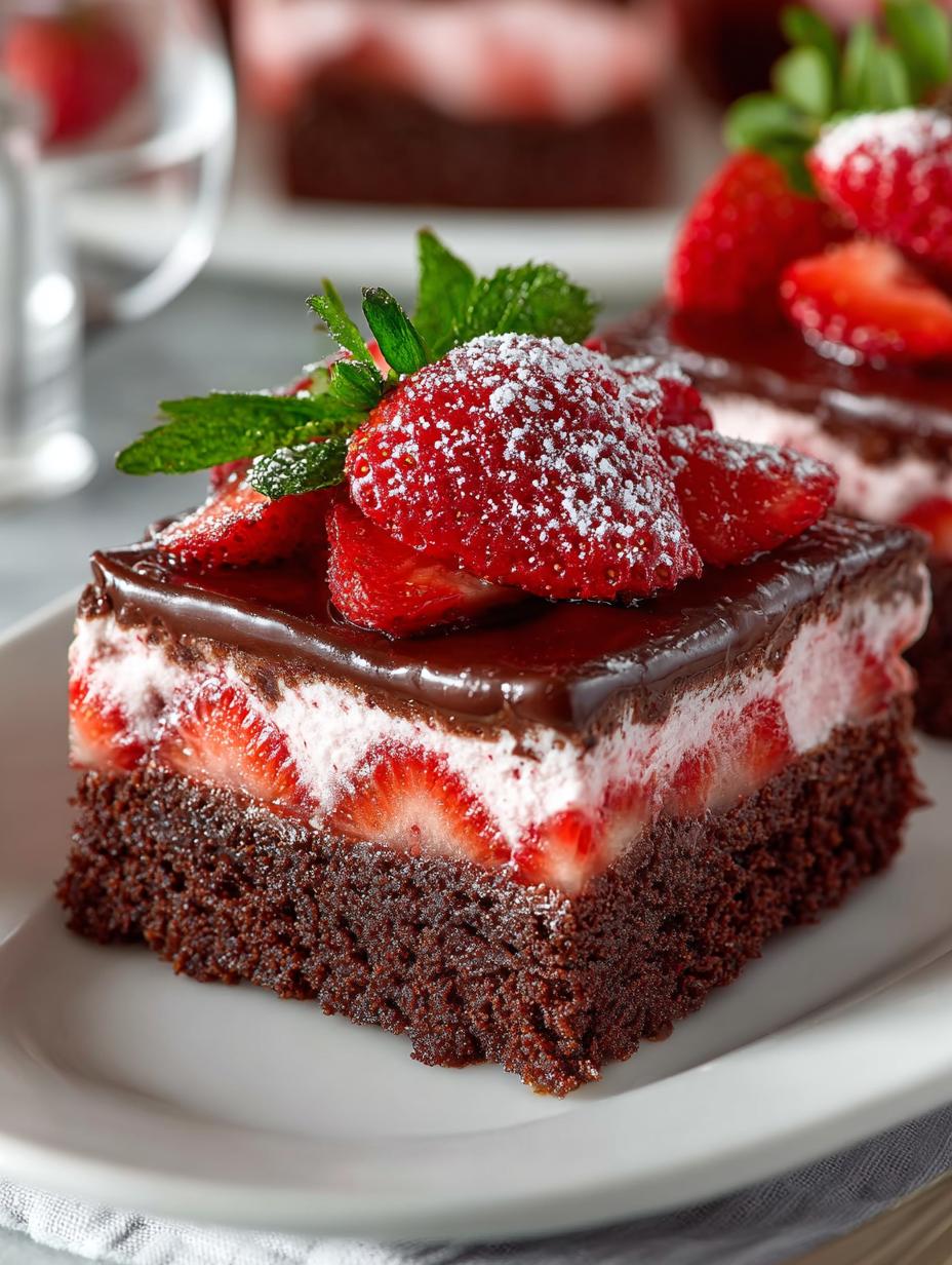 Strawberry Brownie Layer Cake: 5 Decadent Layers to Savor - Strawberry Brownie Layer Cake - main visual representation
