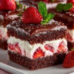 Strawberry Brownie Layer Cake