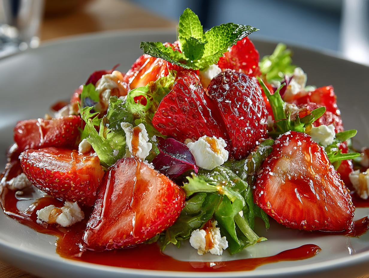 Strawberry Crunch Salad with Whipped Cream Delight - Strawberry Crunch Salad with - additional detail