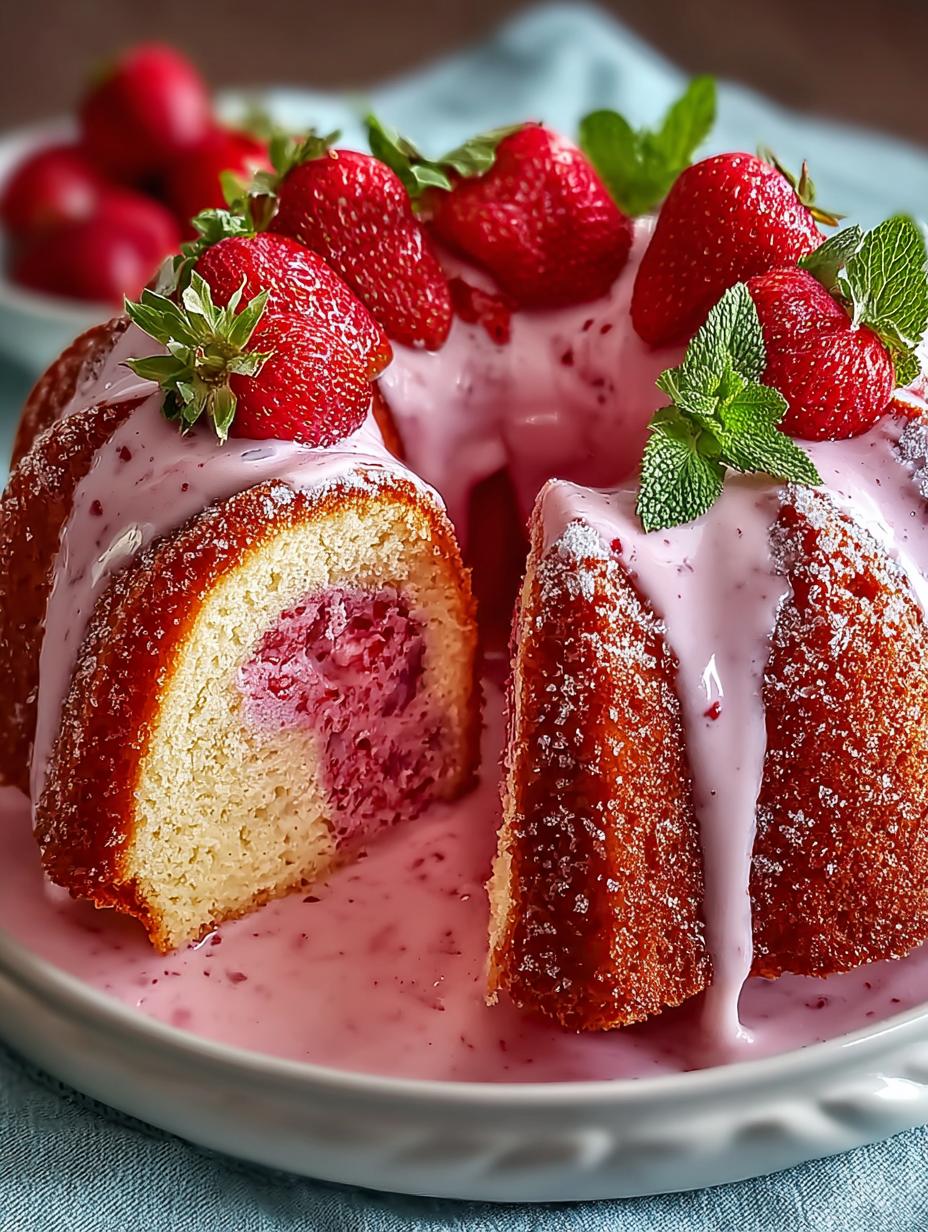Delicious Strawberry Milkshake Pound Cake for Summer Bliss - Strawberry Milkshake Pound Cake - additional detail