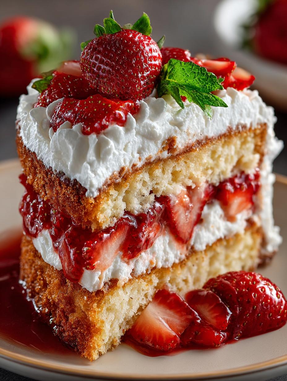 Unbelievable Strawberry Shortcake Cake Recipe for Summer - Strawberry Shortcake Cake - additional detail