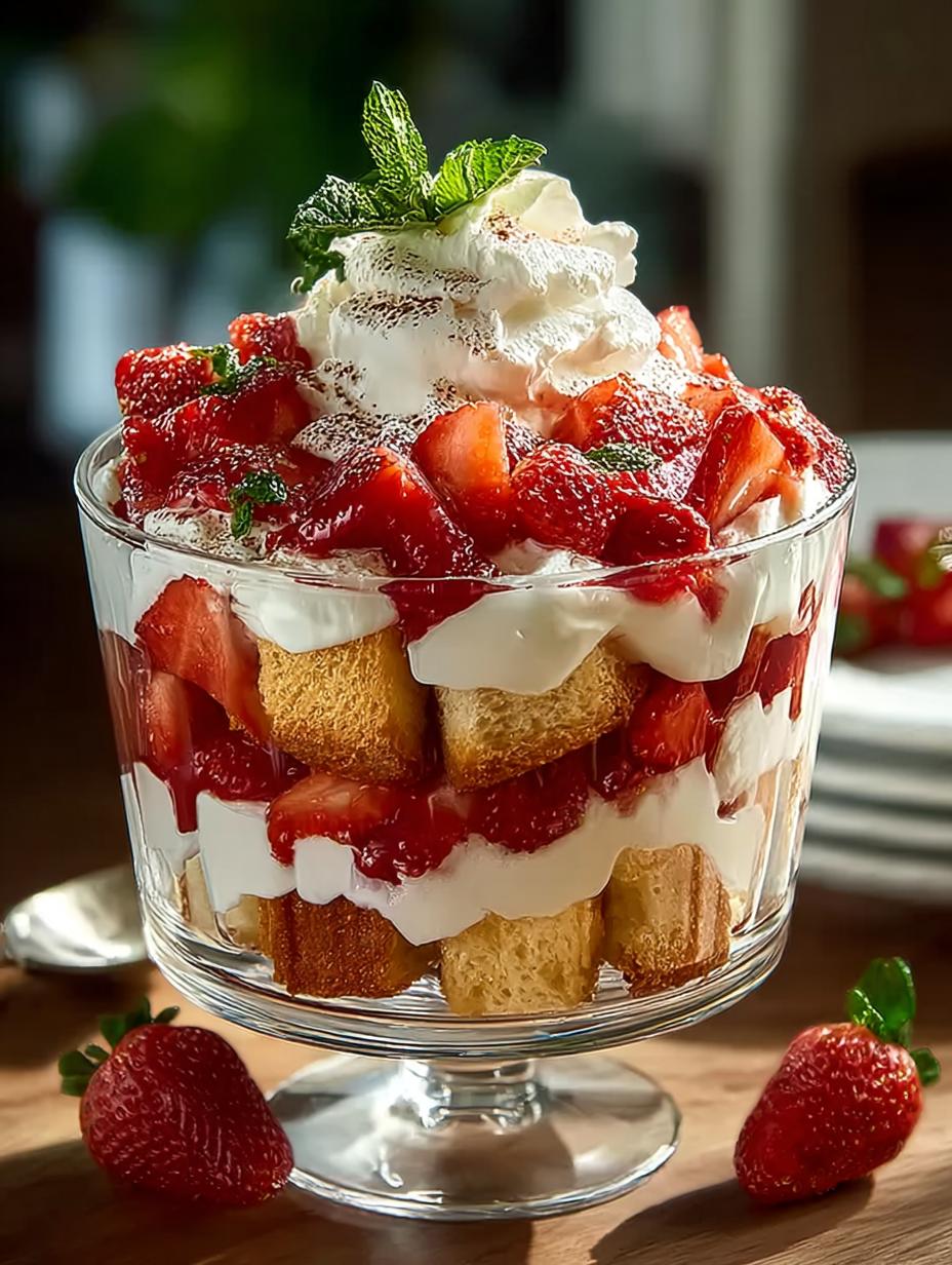 Perfect Strawberry Shortcake Trifle: 7 Layers of Delight - Strawberry Shortcake Trifle - additional detail