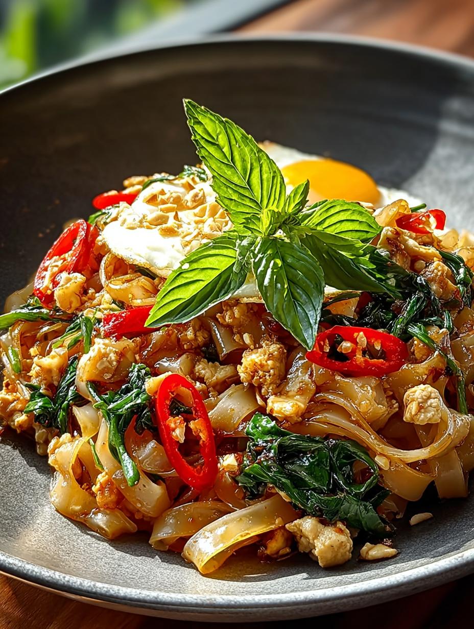 Savor Street Style Thai Drunken Noodles in 30 Minutes 5 Savor Street Style Thai Drunken Noodles in 30 Minutes - Street Style Thai Drunken - main visual representation