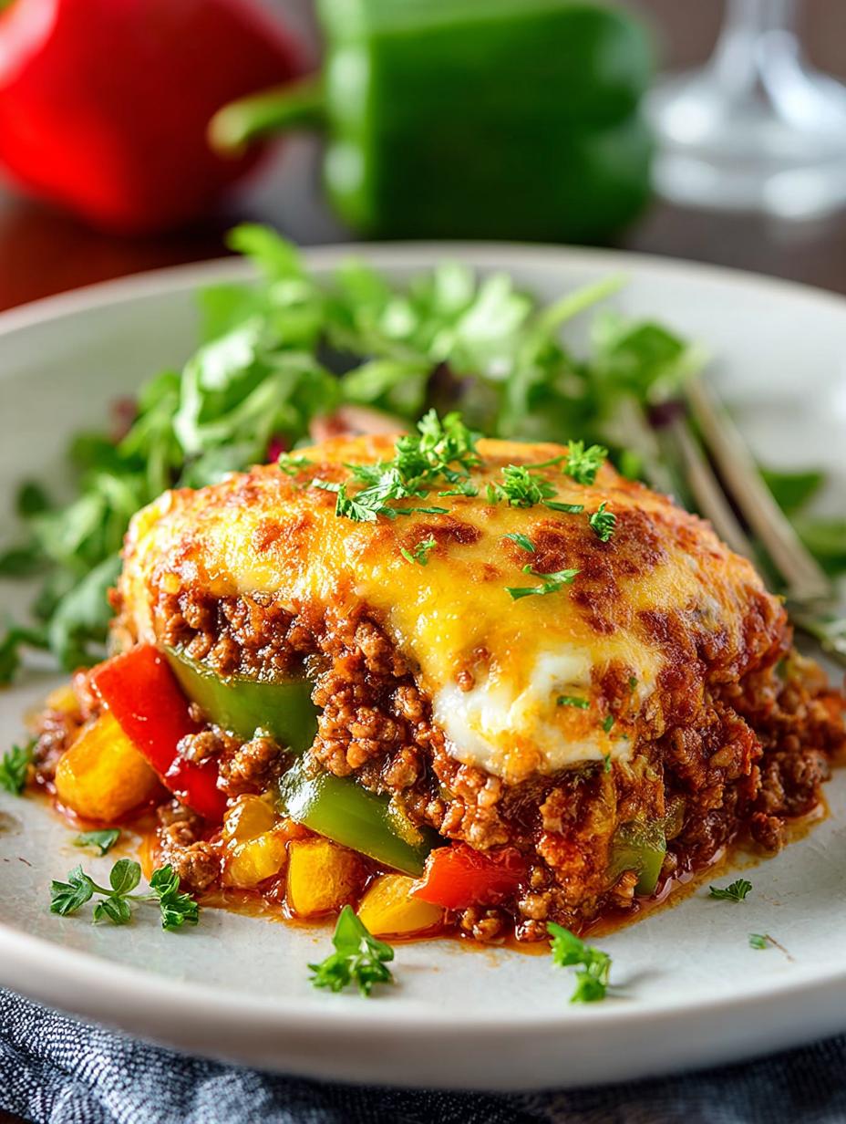 Stuffed Pepper Casserole with Ground Meat and Rice Delight 5 Stuffed Pepper Casserole with Ground Meat and Rice Delight - Stuffed Pepper Casserole with - main visual representation
